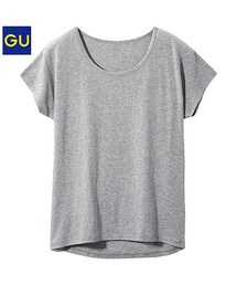GU | コットンクルーネックシャツ(Tシャツ/カットソー)