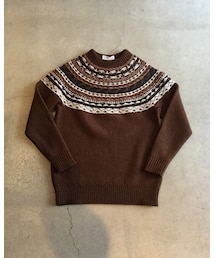 ALLEGE | 【ALLEGE】 BACK NORDIC KNIT BEIGE / Size:1 48,000yen+tax.(ニット/セーター)