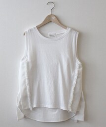 フリンジつき　レイヤードトップス(タンクトップ)