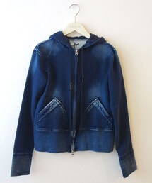INDIMARK カットデニムパーカー インディゴ(パーカー)