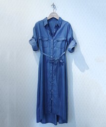 デニム羽織　ワンピース(シャツワンピース)