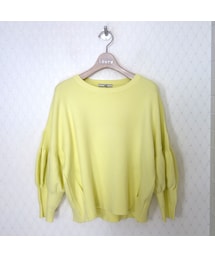 バルーンスリーブクルーネックニット(ニット/セーター)