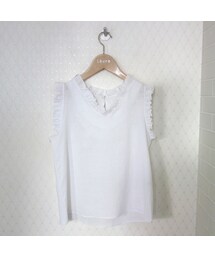 フリル袖Vネックトップス(シャツ/ブラウス)