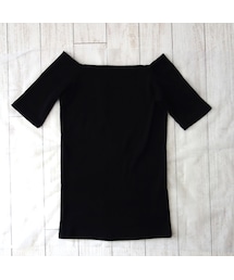オフショルリブトップス(Tシャツ/カットソー)