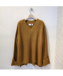 ざっくり　オーバーサイズVネックニット(ニット/セーター)
