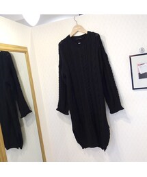 ロングローゲージニットワンピース(ワンピース)