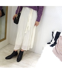 シワ加工スカート(スカート)