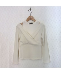 オフショル カシュクールレイヤードニット(ニット/セーター)