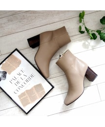 EVOL | EVOL　ILIMA スクエアスタックヒールブーツ オーク(ブーツ)