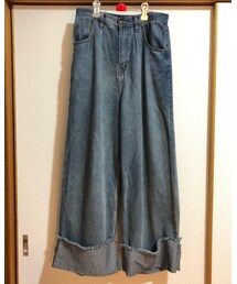 RETRO GIRL | ワイドロールアップデニムパンツ(デニムパンツ)