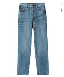 GU | ハイウエストストレートジーンズ(デニムパンツ)