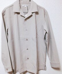 ＤCOLLECTION | Mサイズ ウールタッチオープンカラーシャツ アイボリー(シャツ/ブラウス)