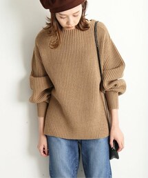 IENA | 袖フォルム畦プルオーバー◆(ニット/セーター)