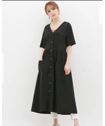 GU | フロントボタンワンピース(ワンピース/ドレス)