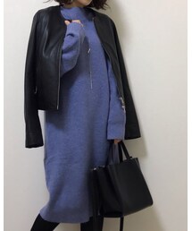 UNIQLO | スフレヤーンニットワンピース:kids size:160cm(ワンピース)