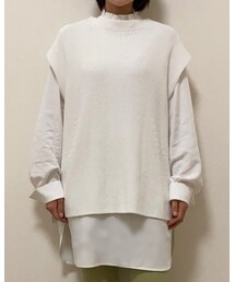 PLST | ニットベストシャツレイヤードセット(その他トップス)