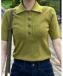 UNIQLO | UNIQLO U ビスコースブレンドニットポロシャツ（半袖）(ポロシャツ)