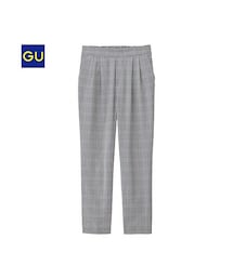 GU | (GU）イージークロップドテーパードパンツ（グレンチェック）(その他パンツ)