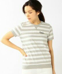 coen | 起毛スラブボーダープルオーバー(Tシャツ/カットソー)