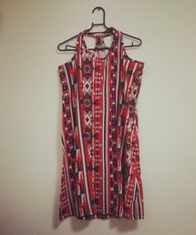 ナバホ柄ワンピース(チュニック)