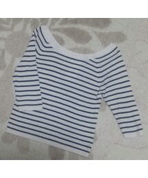 WEGO | ボーダー五分袖ニット(ニット/セーター)