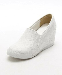 Venti Anni | レースの5.5㎝インヒールスリッポン(スニーカー)
