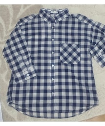 GU | ギンガムチェック7分袖シャツ(シャツ/ブラウス)