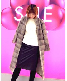 羊皮+水貂 | ムートンコート