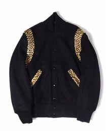 SKOOKUM | SKOOKUM WOOL STADIUM JACKET BLACK LEOPARD(スタジャン)