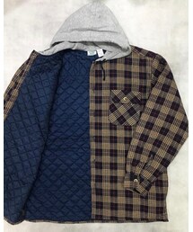 VINTAGE | Hooded Print Flannel Shirt(シャツ/ブラウス)