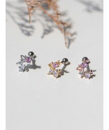 HEYD | #ピンクキュービック #リーフバーベル #ピアス #PINK CUBIC #LEAF #BARBELL #PIERCING(ピアス(両耳用))