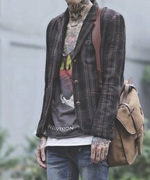 FRED PERRY | 格紋西裝外套(テーラードジャケット)