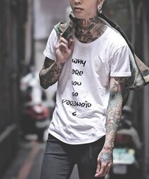 m-moi | 文字tee(Tシャツ/カットソー)