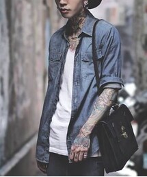 ZARA | 水洗單寧襯衫(シャツ/ブラウス)