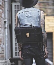 mcving | ［Mcving]2014新款黑色牛皮公事型書包(バックパック/リュック)