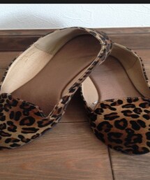 GU | ヒョウ柄フラットシューズ(その他シューズ)