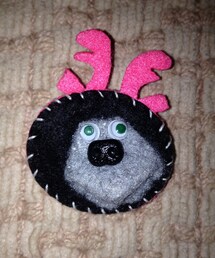 ブランド不明 | ゴリラ顏の鹿さんブローチ(ブローチ/コサージュ)