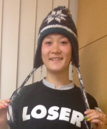 ブランド不明 | ぴろぴろ付きニット帽♪(´ε｀ )(ニットキャップ/ビーニー)