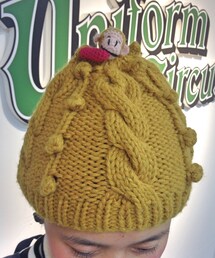 ブランド不明 | お猿さんニット帽♪(´ε｀ )(ニットキャップ/ビーニー)