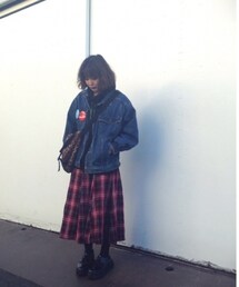 no brand | チェックスカート(スカート)