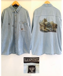 90's | 90's / オオカミプリントデニムシャツ / XL(シャツ/ブラウス)