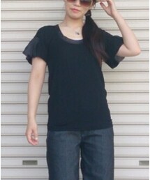 sacai luck | 袖フリルTシャツ(Tシャツ/カットソー)