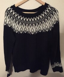 HERE'S | プルオーバーニット＊ネイビー(ニット/セーター)