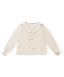 F i.n.t | ムーン刺繍サテン長袖ブラウス(シャツ/ブラウス)