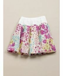HAKKA KIDS | モザイクフラワープリントローンタックプリーツスカート(スカート)