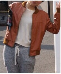 古着 | レザージャケット(ノーカラージャケット)