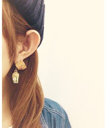 Q-pot. | キャラメル&ポップコーン♡(ピアス(片耳用))