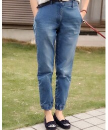 UNIQLO | デニムジョガーパンツ メンズ(デニムパンツ)