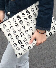 no brand | 人顔クラッチバッグ(クラッチバッグ)