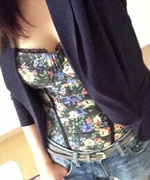 ZARA | 花柄ビスチェ(キャミソール)